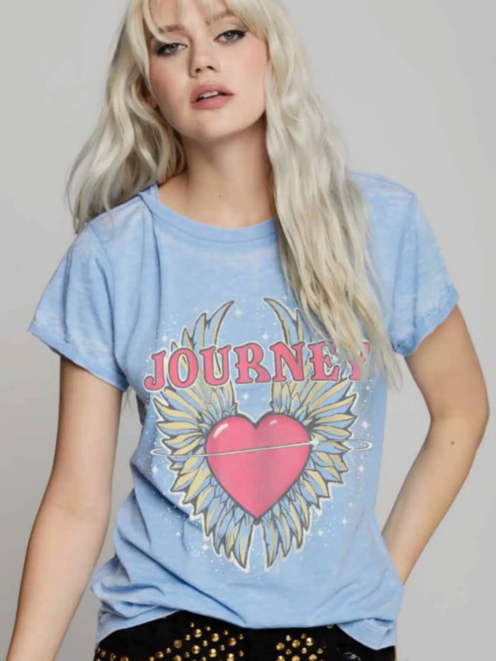 Recycled Karma Journey Don't Stop Believin Mineral Wash Tshirt